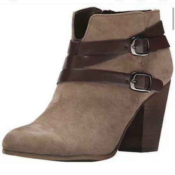Carlos Santana Helene Women’s 6 M Brown Double Buckle Chunky Heel Boot - Picture 1 of 8
